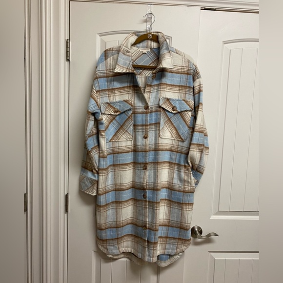 Long Flannel Shirt/Jacket XL - Picture 2 of 12